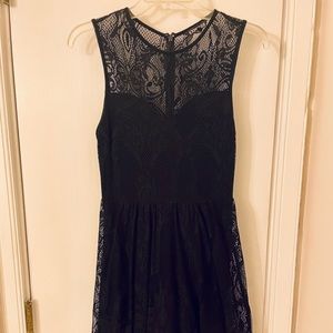 Express Black Lace Mini Dress
